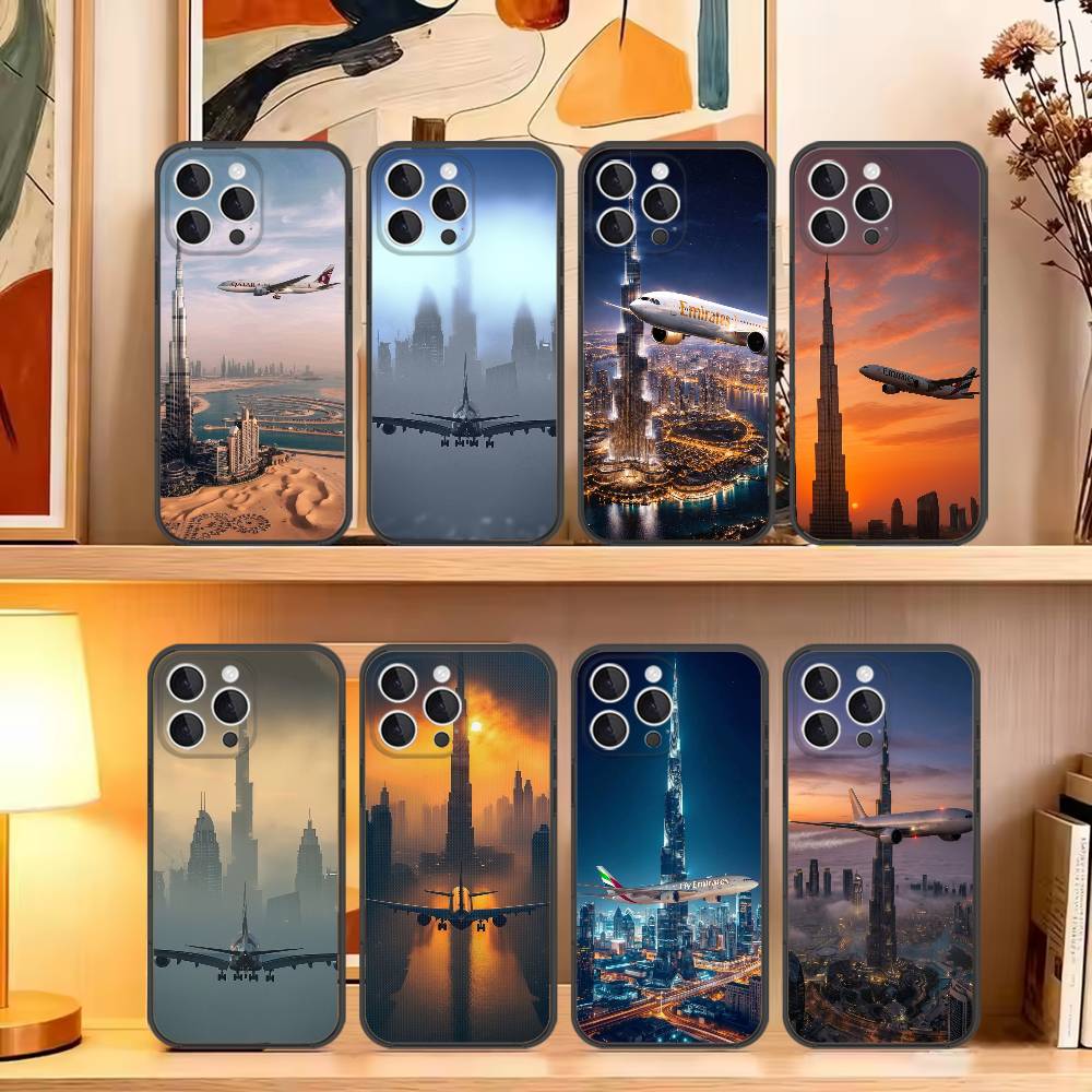 Phone Cases Dubai - Dubai Burj Khalifa Airplane Phone Case