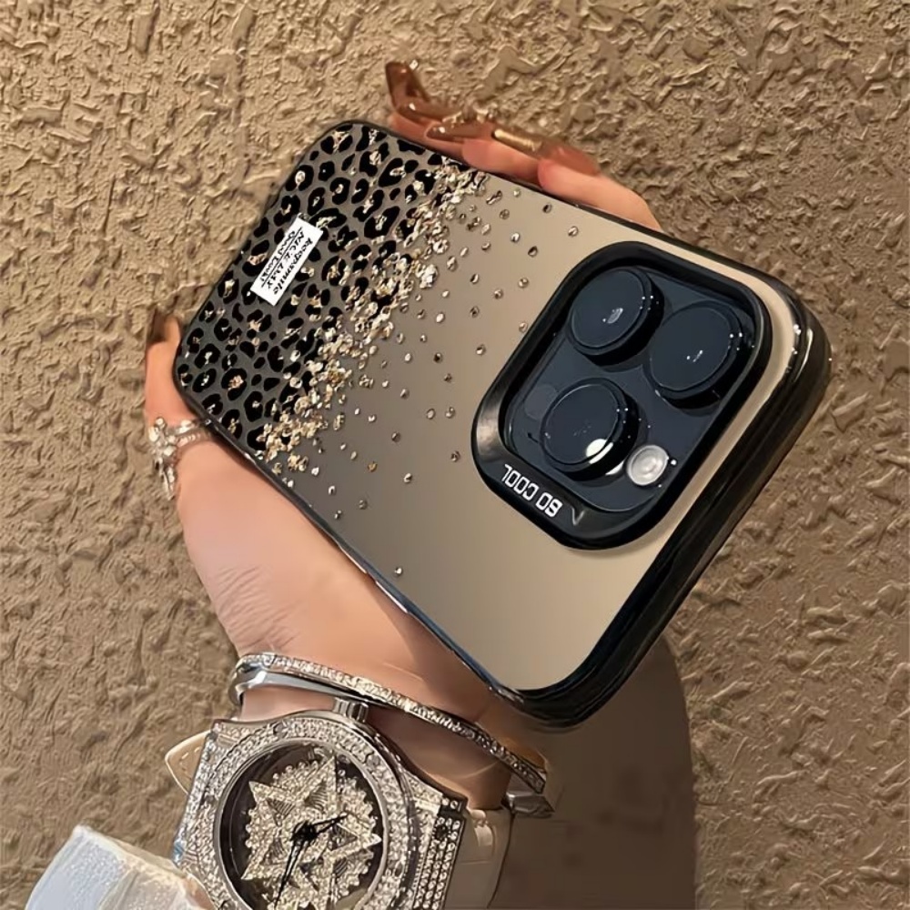 Phone Cases Rugged - Leopard Speckled Gold Matte Finish Phone