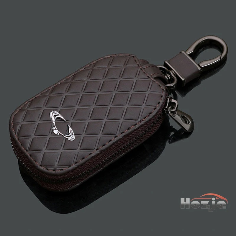 Phone Cases Melbourne - Car Leather Zipper Key Case for