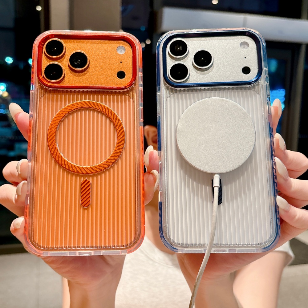 Phone Cases With Camera Cover - Vertical Stripe For MagSafe Magnetic Phone