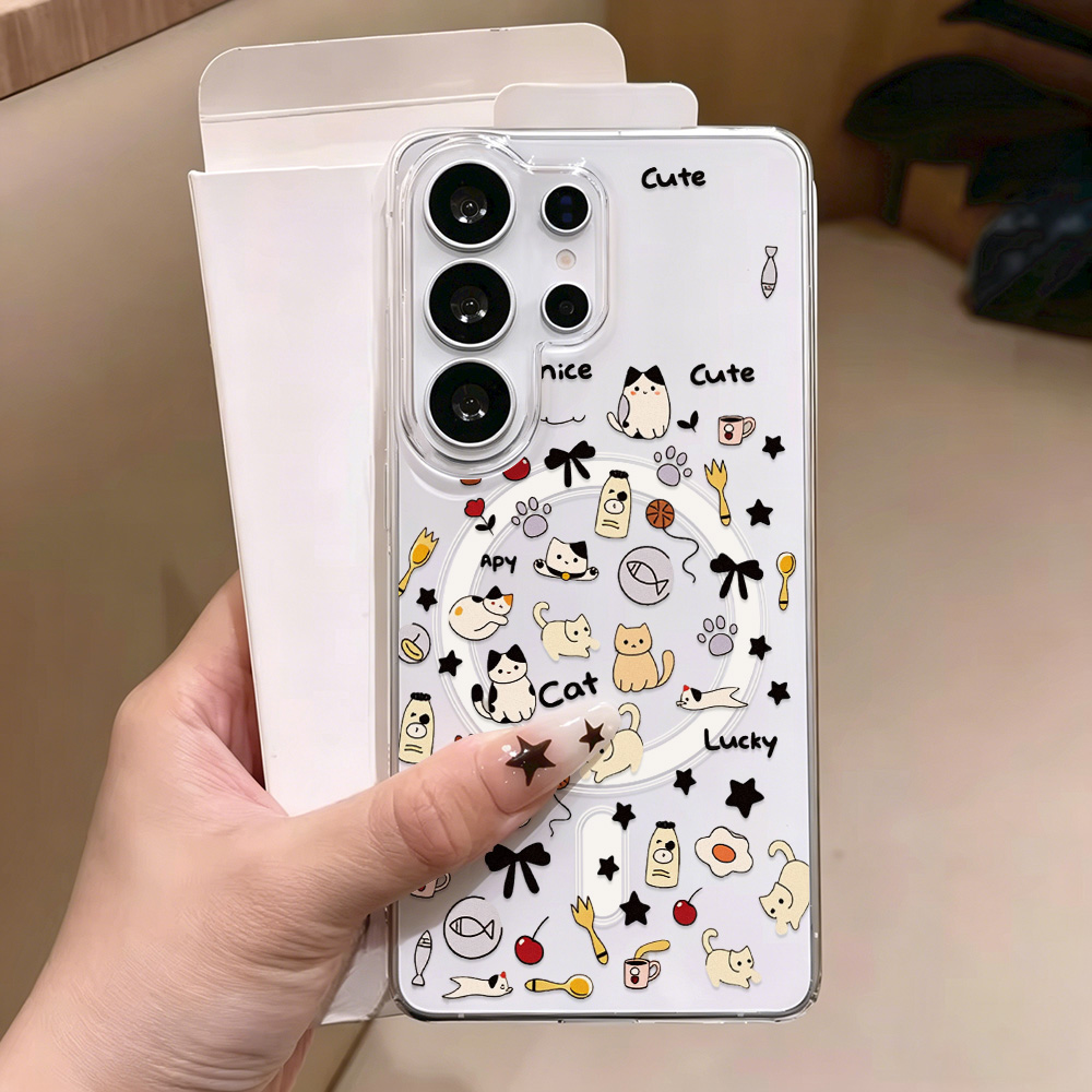 Phone Cases Magsafe - Cute Cat Magnetic Phone Case For