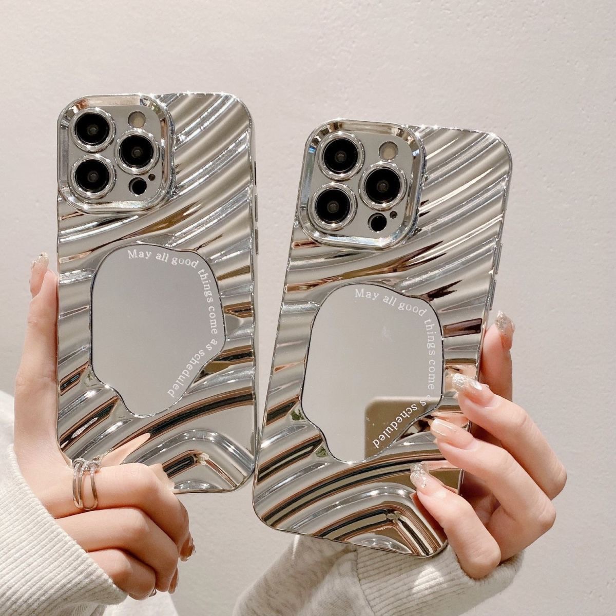 Luxury Plating Case - Luxury Plating Mirror Wavy Phone Case