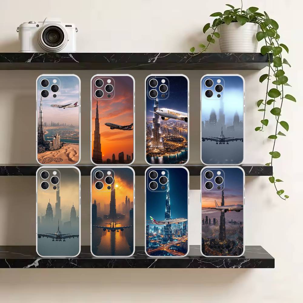 Phone Cases Dubai - Dubai Burj Khalifa Airplane Phone Case