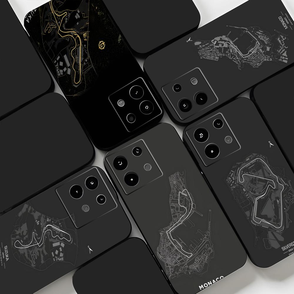 Phone Cases Redmi - F1 Race Track Print Phone Case