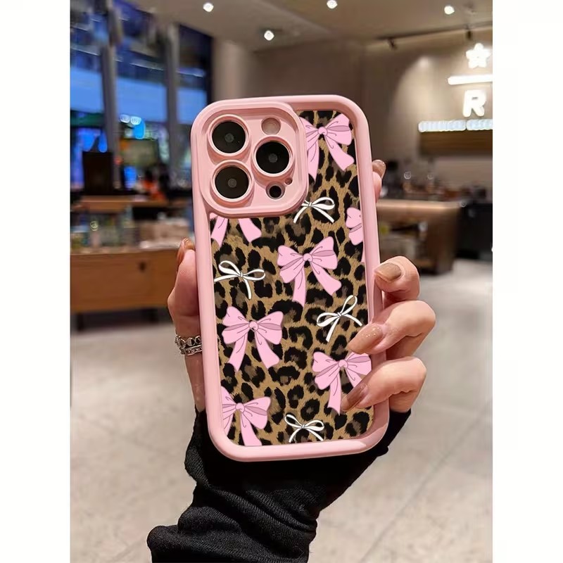 Phone Cases Xr Iphone - Leopard Print Bow Phone Case For