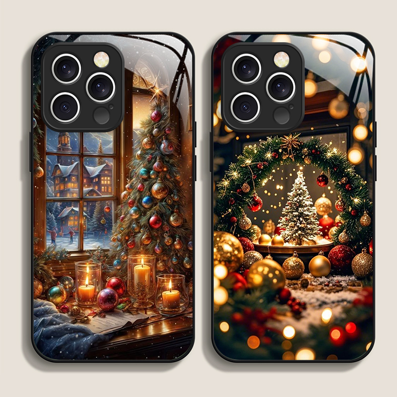 Phone Cases Xr Iphone - Christmas Tree Gift Snowy Town Scenery