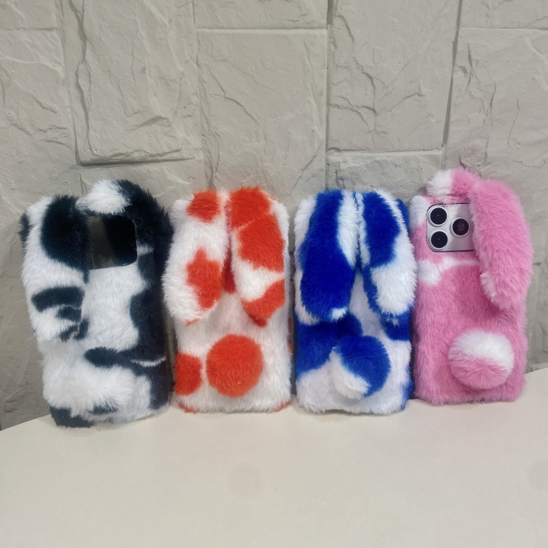 Phone Cases For Iphone 13 - Cute Rabbit Design Fluffy Phone Cases