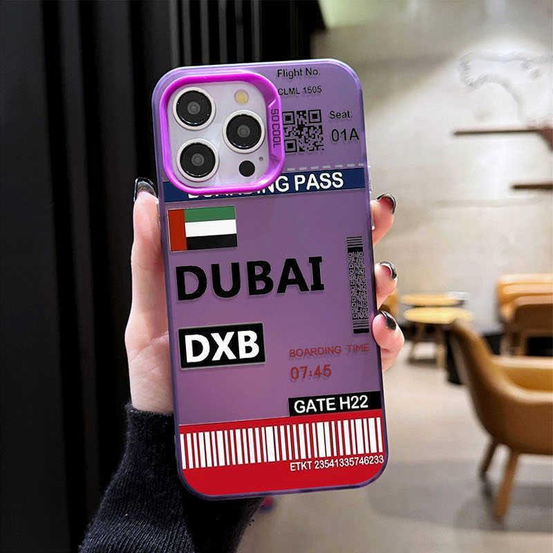 Phone Cases Dubai - DUBAI Boarding Pass Ticket Phone Case