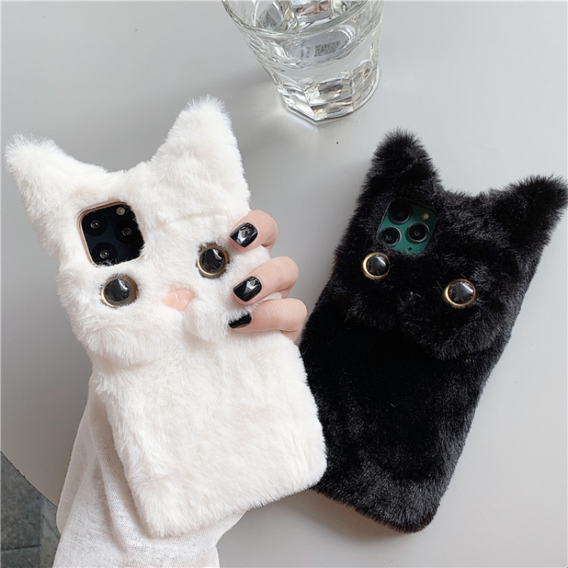 3D Cute Cartoon Cat Furry Plus - Phone Cases For Iphone 13 评论和价格