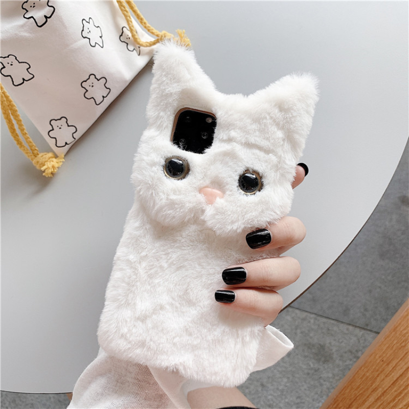 3D Cute Cartoon Cat Furry Plus - Phone Cases For Iphone 13 评论和价格