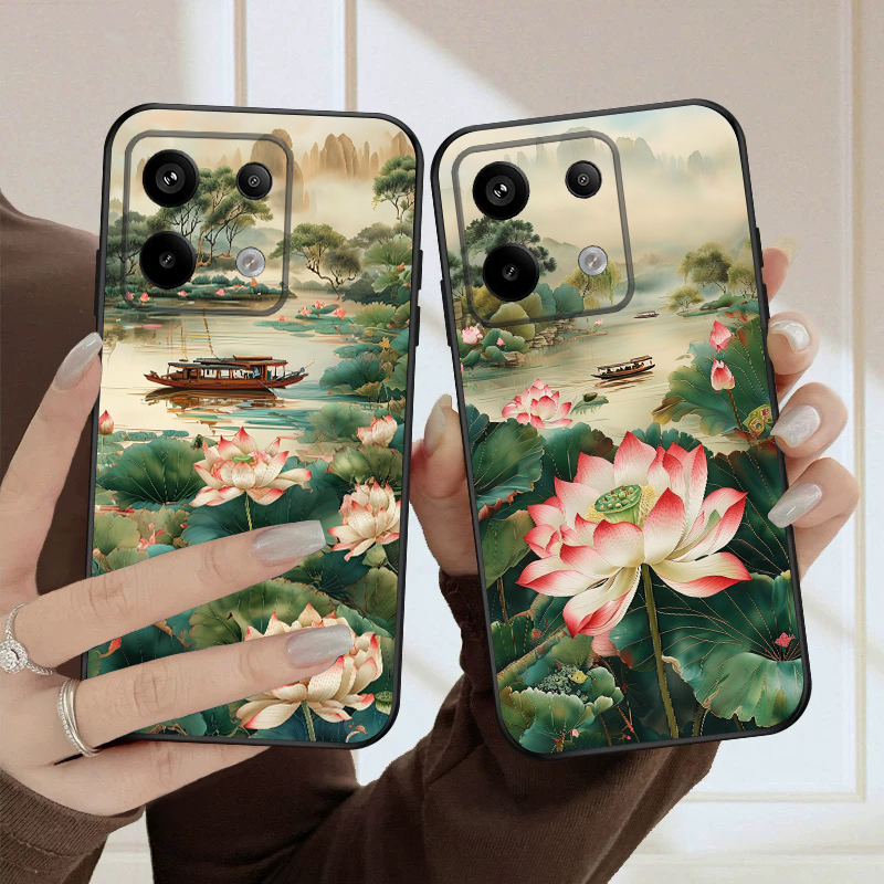 Ship and Red Lotus For Redmi N - Phone Cases India 评论和价格