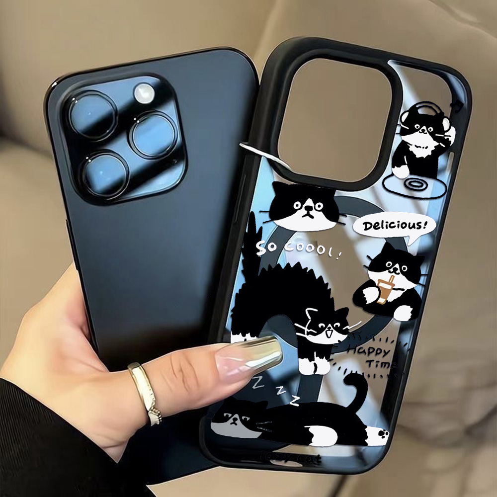 Funny Black Cat Wireless Charg - Phone Cases Magsafe 评论和价格