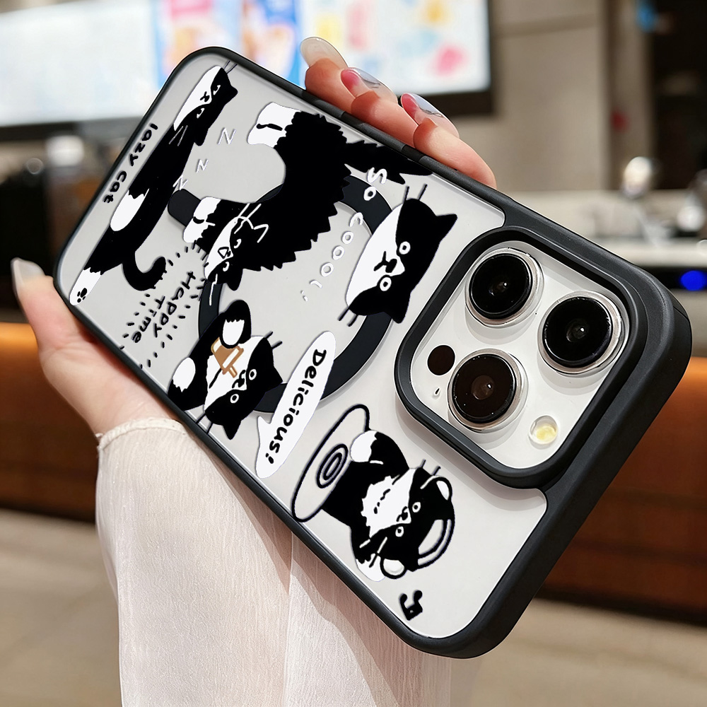 Funny Black Cat Wireless Charg - Phone Cases Magsafe 评论和价格