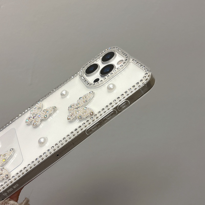 Pearl Butterfly Bling Diamond  - Phone Cases Loopy 评论和价格