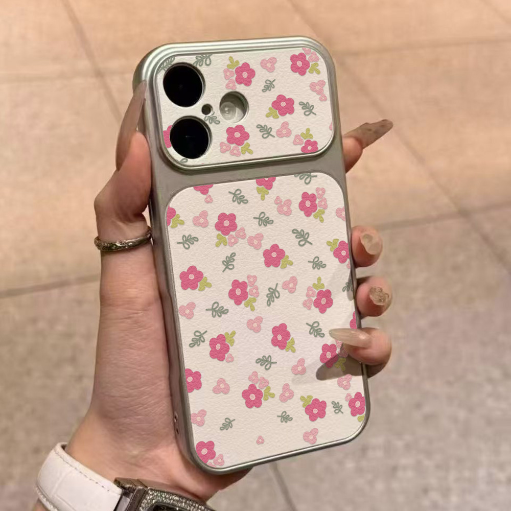 Luxury INS Flower Large Window - Phone Cases With Camera Cover 评论和价格