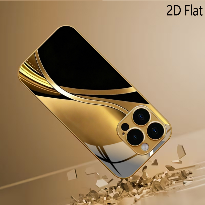 black gold print Patterned tem - Phone Cases With Camera Cover 评论和价格