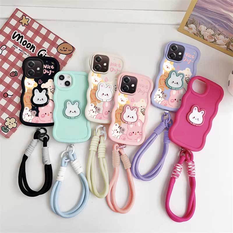 3pcs( Cute Pink Rabbit Phone C - Phone Cases India 评论和价格