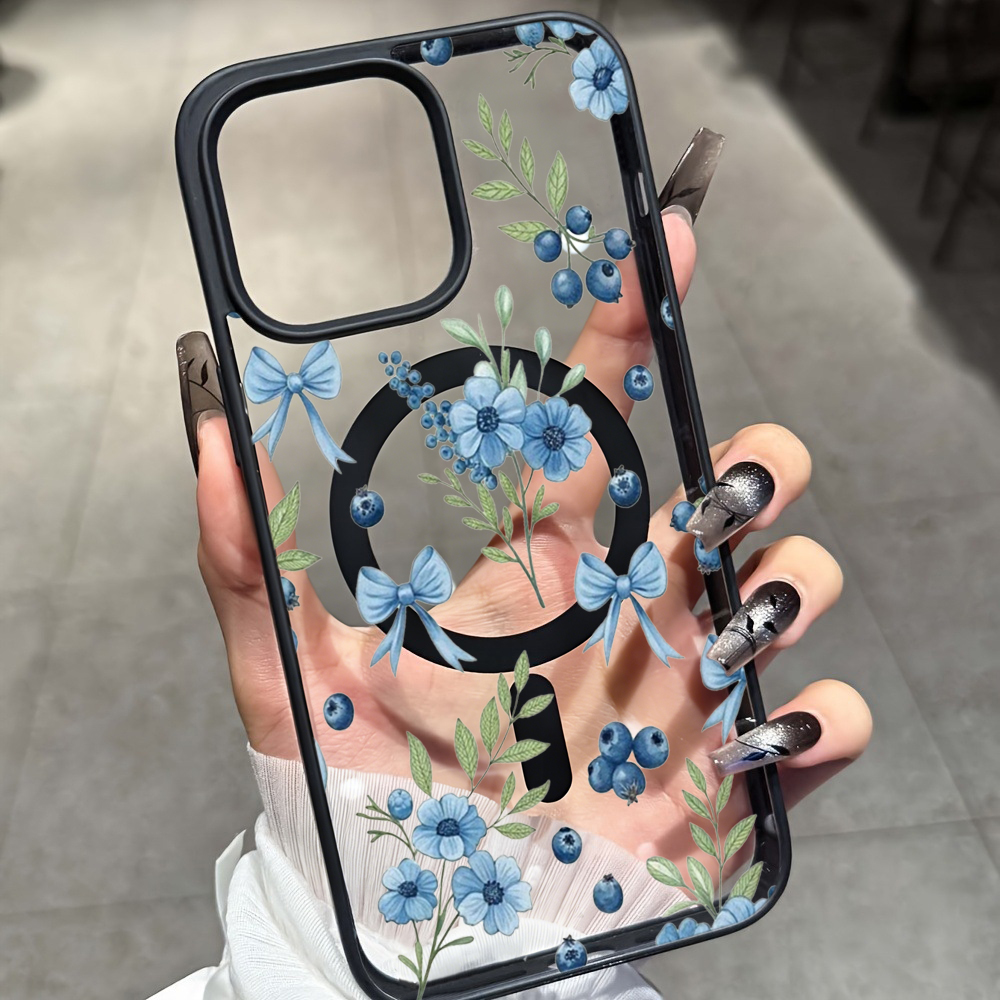 Blueberry Floral Clear Case  F - Phone Cases Magsafe 评论和价格