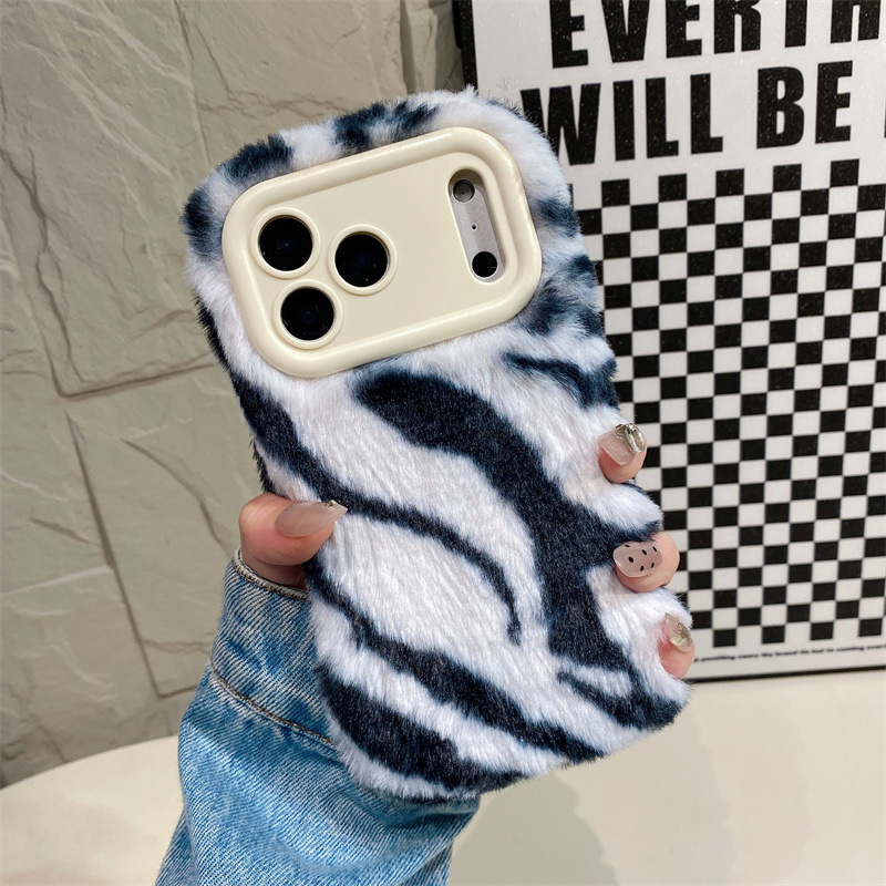 Luxury Zebra Pattern Fluffy Pl - Phone Cases For Iphone 13 评论和价格