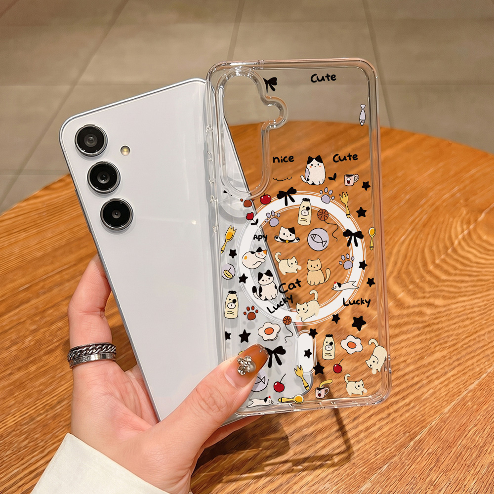 Cute Cat Magnetic Phone Case F - Phone Cases Magsafe 评论和价格