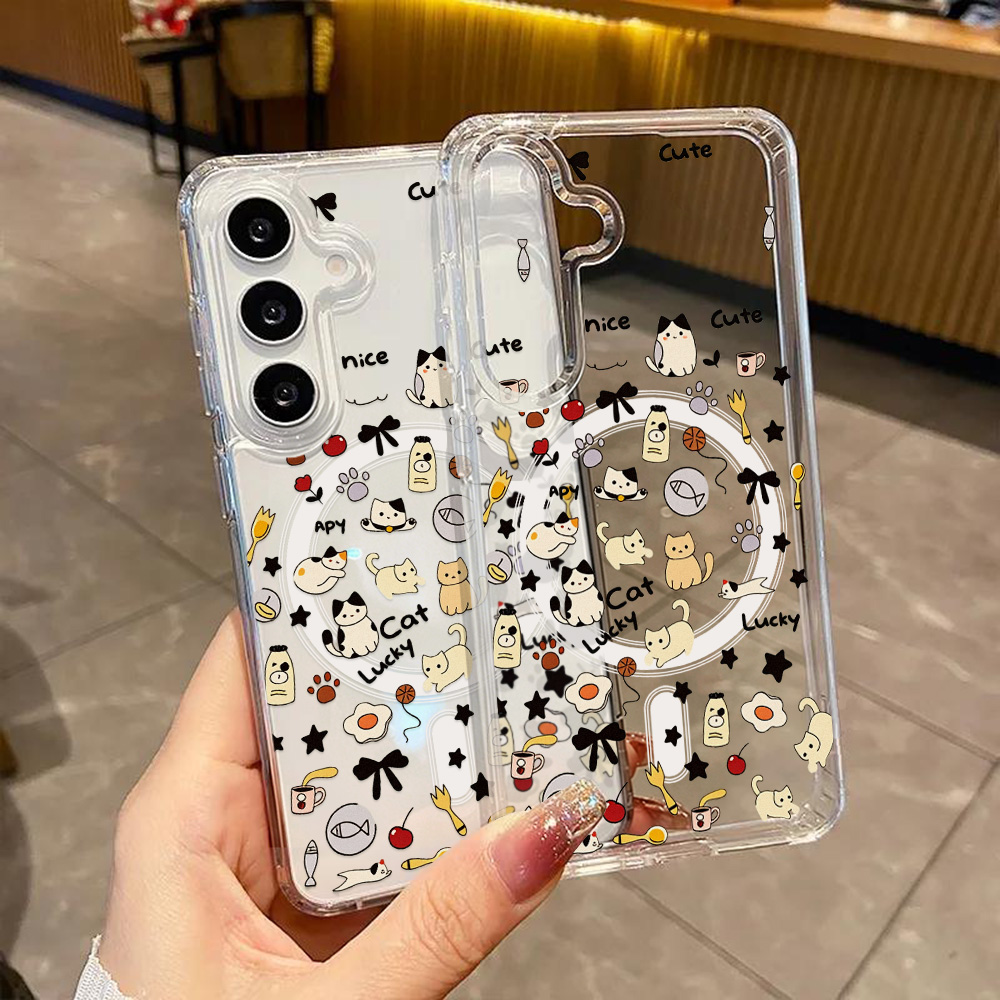Cute Cat Magnetic Phone Case F - Phone Cases Magsafe 评论和价格