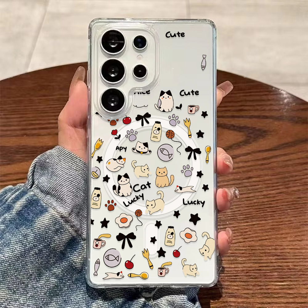 Cute Cat Magnetic Phone Case F - Phone Cases Magsafe 评论和价格