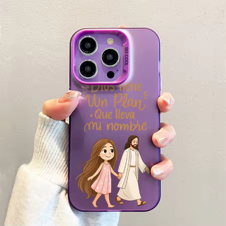 Cute Girl Walking With God Mat - Phone Cases Xr Iphone 评论和价格