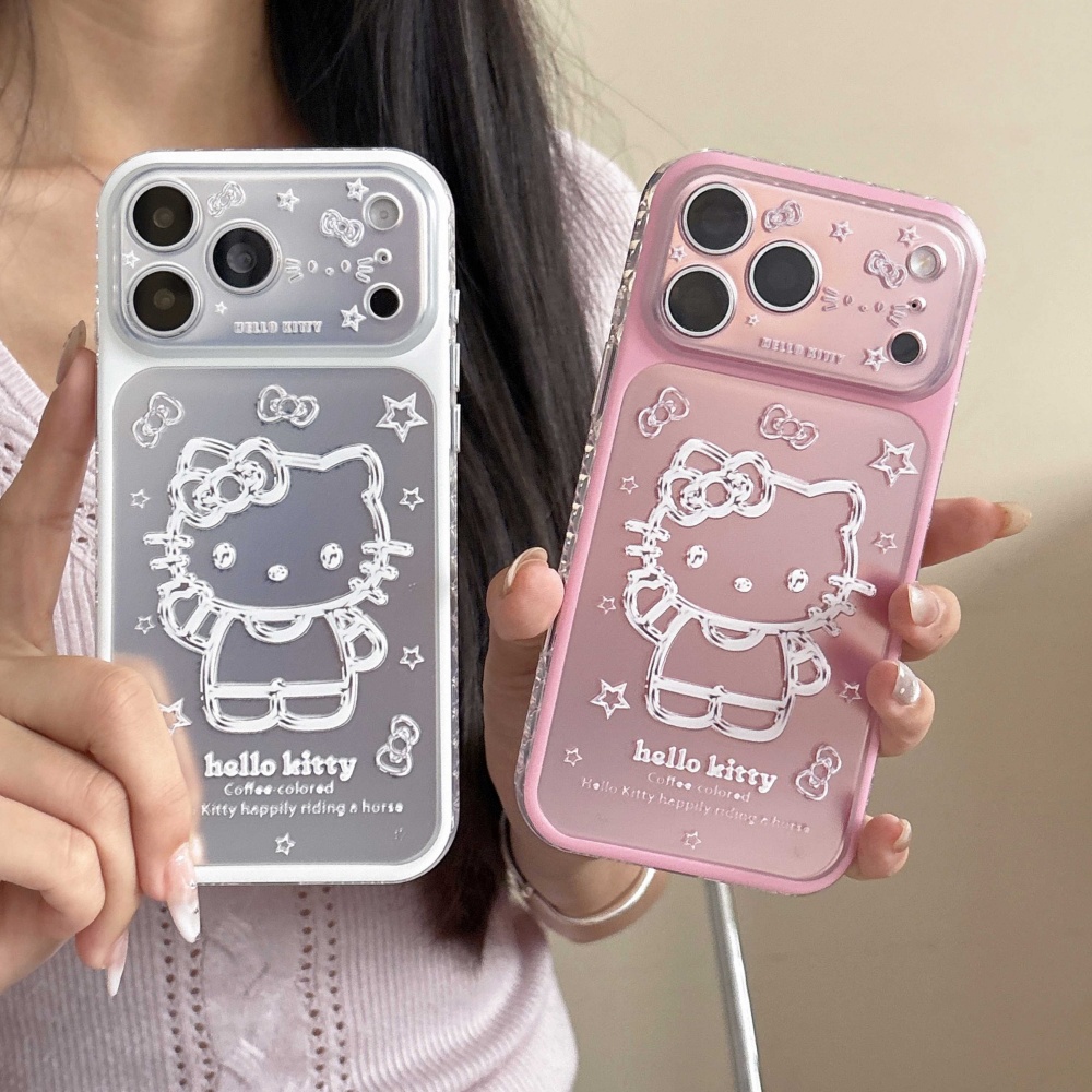 Cute Cartoon Pink Silver Botto - Phone Cases With Camera Cover 评论和价格