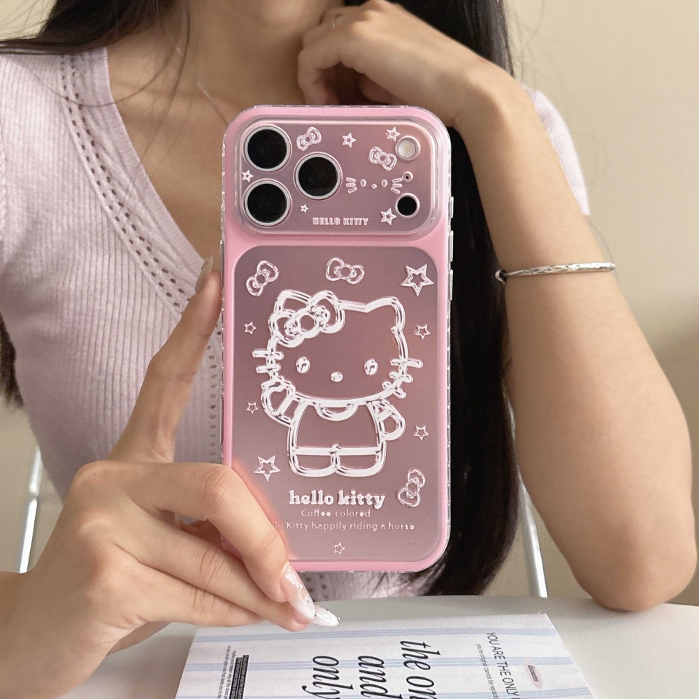 Cute Cartoon Pink Silver Botto - Phone Cases With Camera Cover 评论和价格