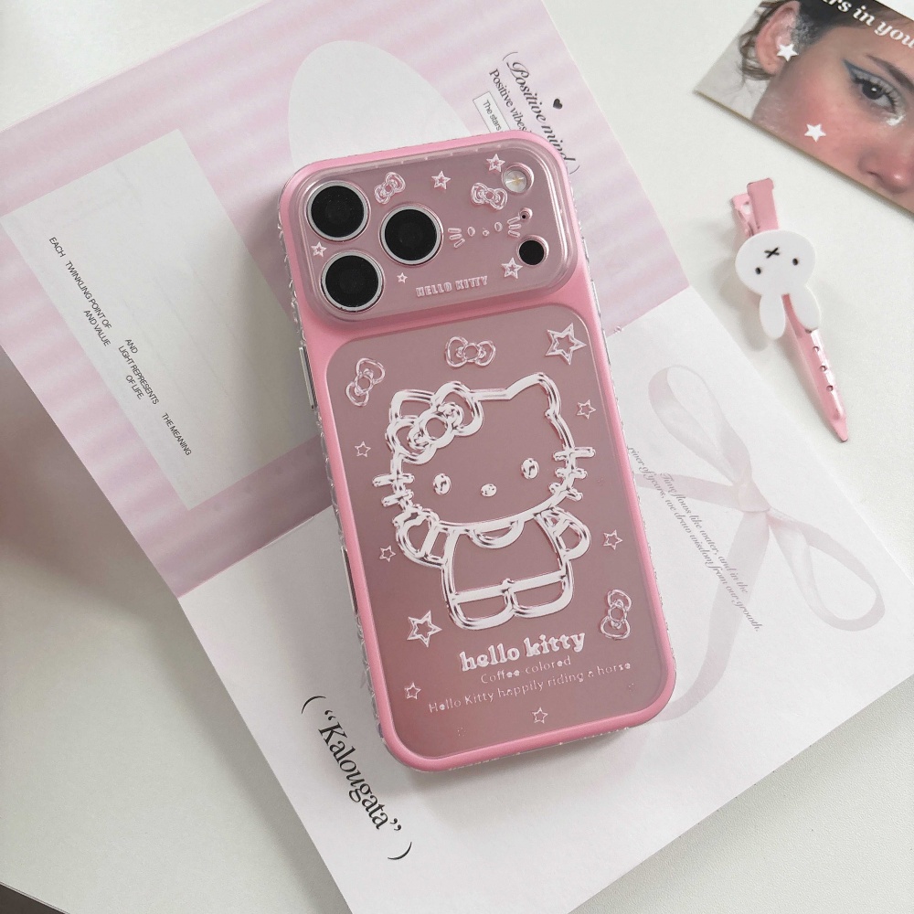 Cute Cartoon Pink Silver Botto - Phone Cases With Camera Cover 评论和价格
