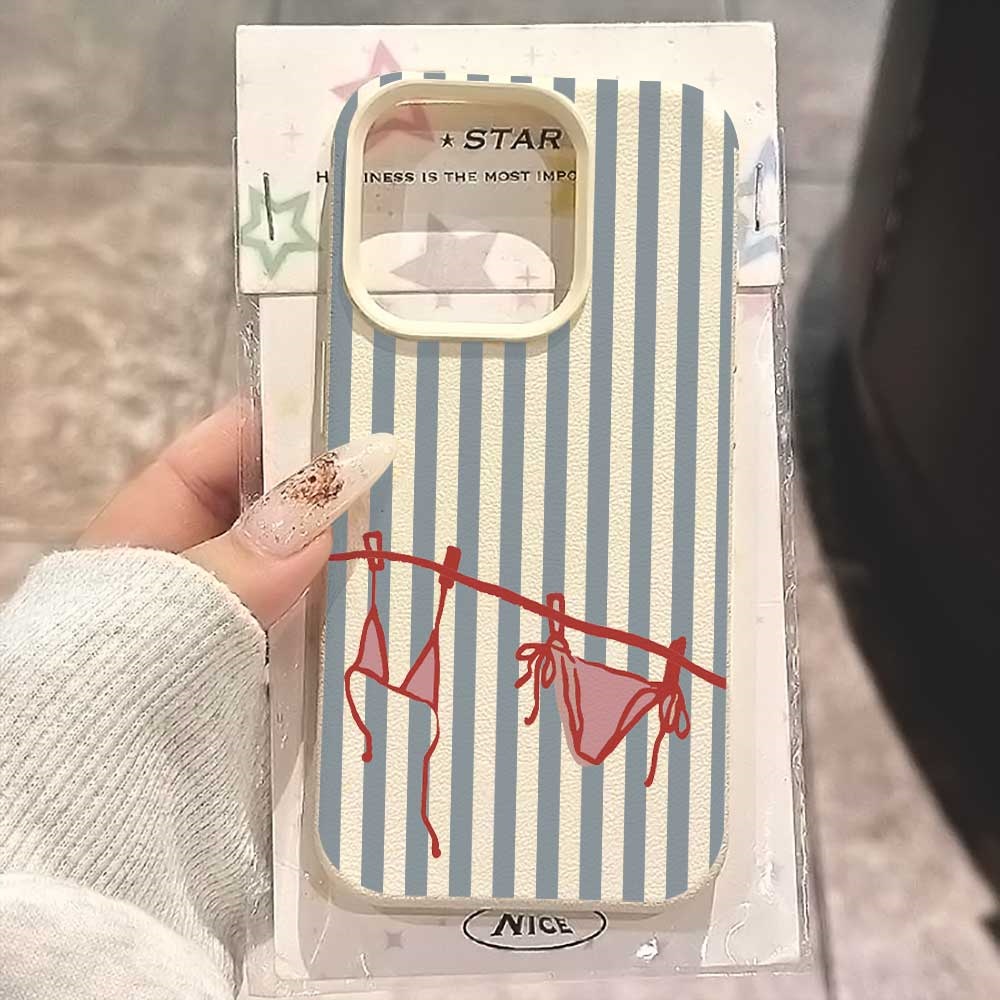 Blue White Striped Bikini Phon - Phone Cases Rugged 评论和价格