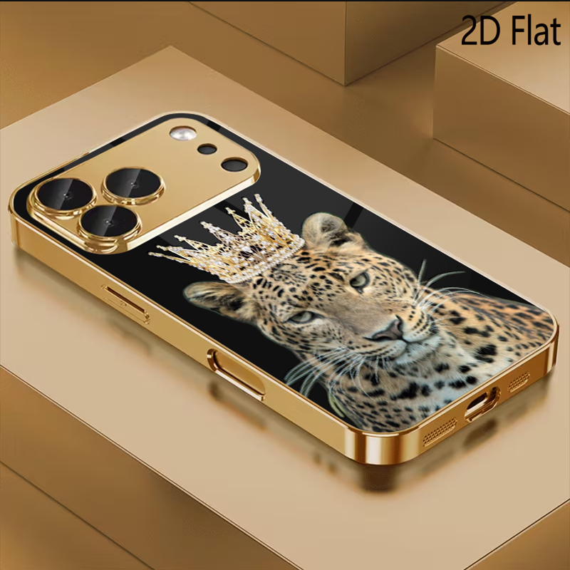 Leopard King Patterned tempere - Phone Cases With Camera Cover 评论和价格