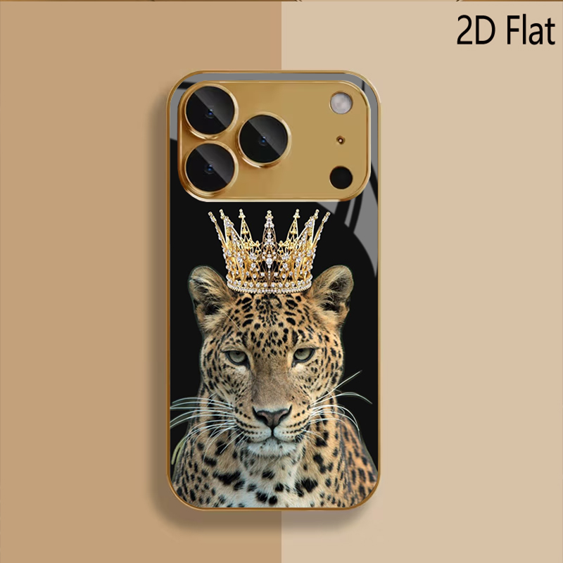 Leopard King Patterned tempere - Phone Cases With Camera Cover 评论和价格