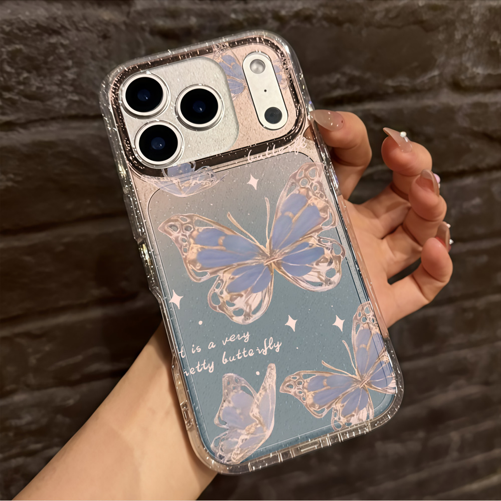 Luxury Blue Butterfly Clear Gl - Phone Cases Xr Iphone 评论和价格