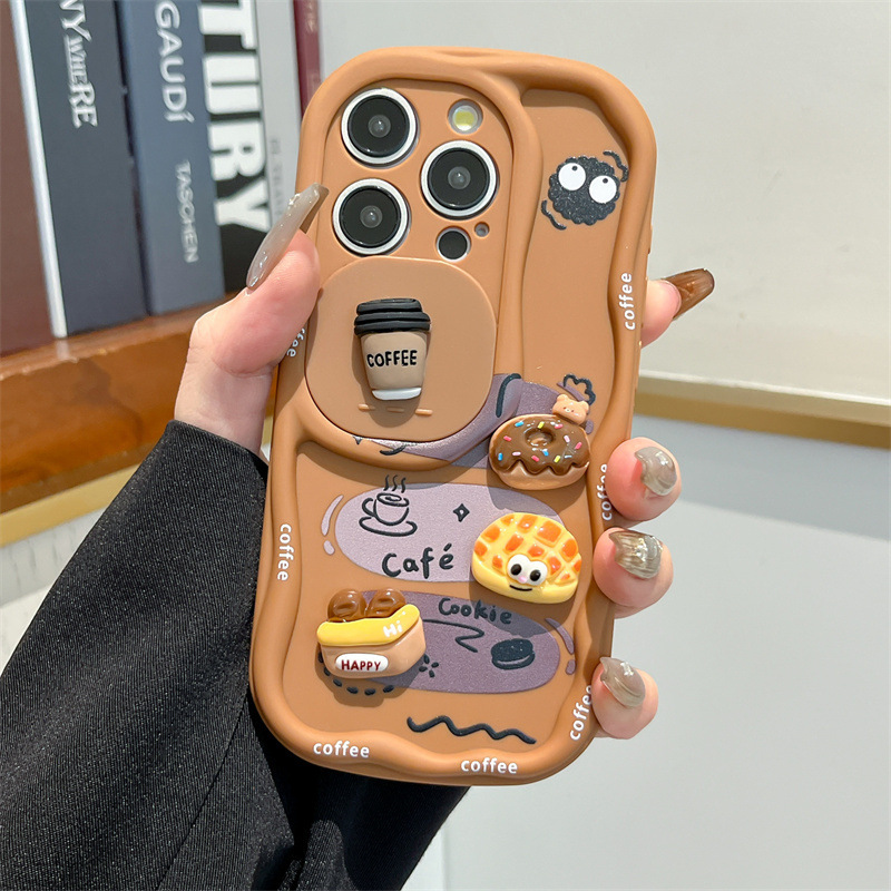 3D Cartoon Bread With Wrist St - Phone Cases With Camera Cover 评论和价格