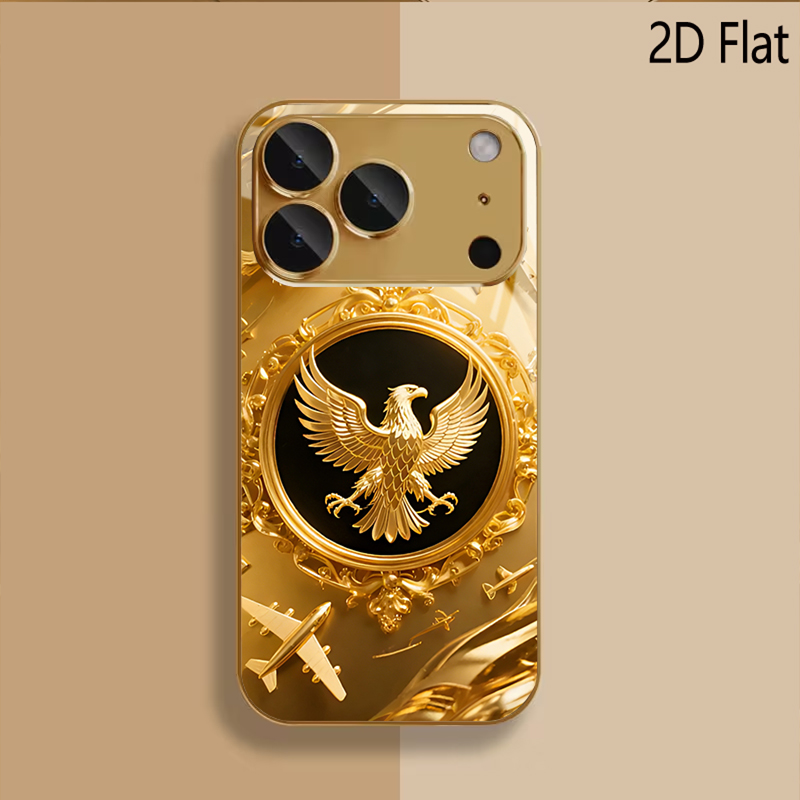 Golden Wing Patterned tempered - Phone Cases With Camera Cover 评论和价格