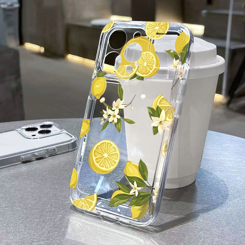Summer Fruit Lemon Flower Clea - Phone Cases Clear 评论和价格