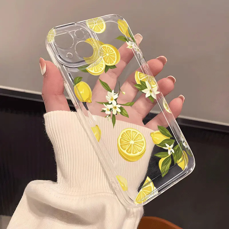 Summer Fruit Lemon Flower Clea - Phone Cases Clear 评论和价格