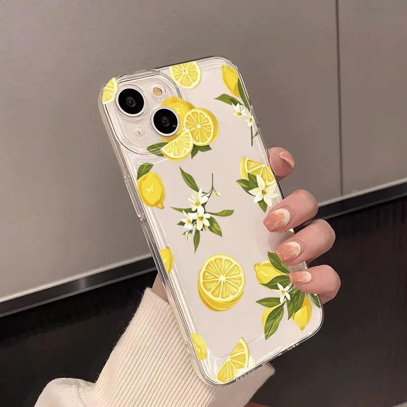 Summer Fruit Lemon Flower Clea - Phone Cases Clear 评论和价格