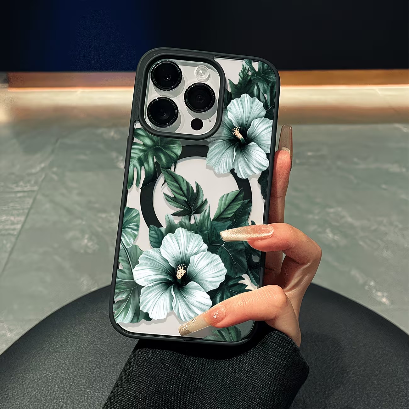 Green Floral Print Phone Case  - Phone Cases Magsafe 评论和价格