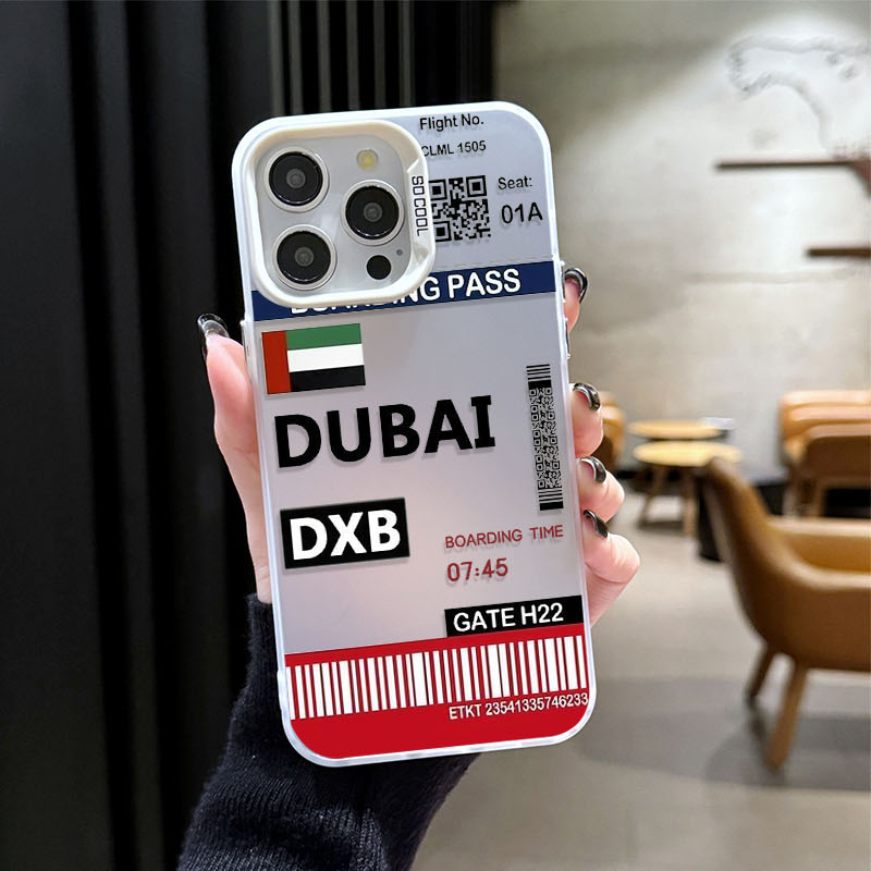 DUBAI Boarding Pass Ticket Pho - Phone Cases Dubai 评论和价格